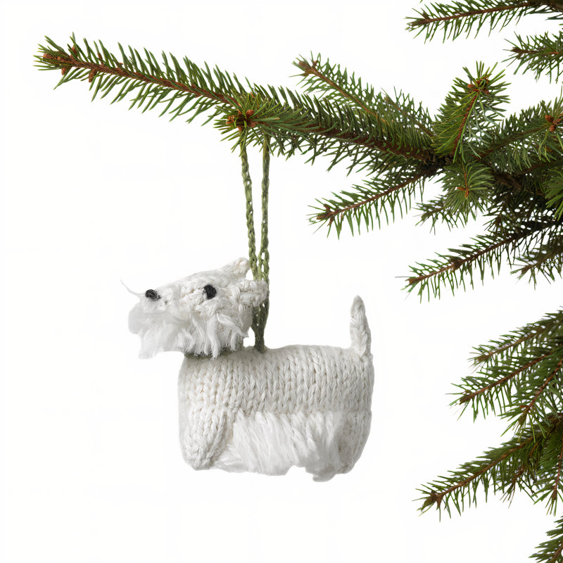 Arcadia Home Westie Hand-Knit Ornament