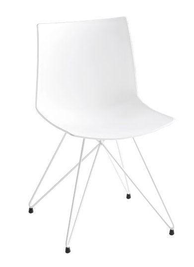 Chaise d'invité à base de fusée Kanvas, blanc