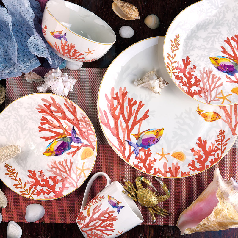 Azareya Piece Bone China Dinnerware Set - Service for 6