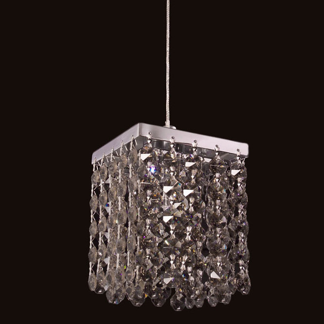 Luminaire suspendu carré 1 lumières Bedazzle, Fumée