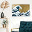 Nautique et côtier, la grande vague d'or - impression d'art graphique-51271890-51271896