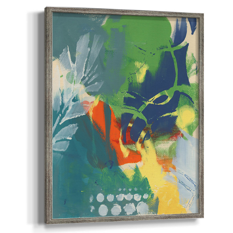Tropical Graphics II Framed Print - Solid Wood, 21" H x 17" W