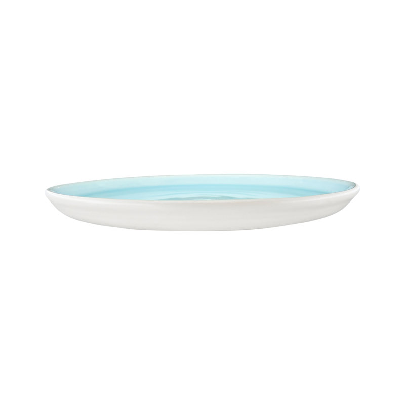 Assiette plate en grès Canvas Home, Aqua