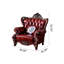 Fauteuil en cuir de vache de 45 po