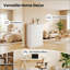Commode haute 6 tiroirs pour chambre à coucher, commode moderne avec poignées dissimulées, rangement vertical en bois pour les chambres et les salons, blanc-378723989