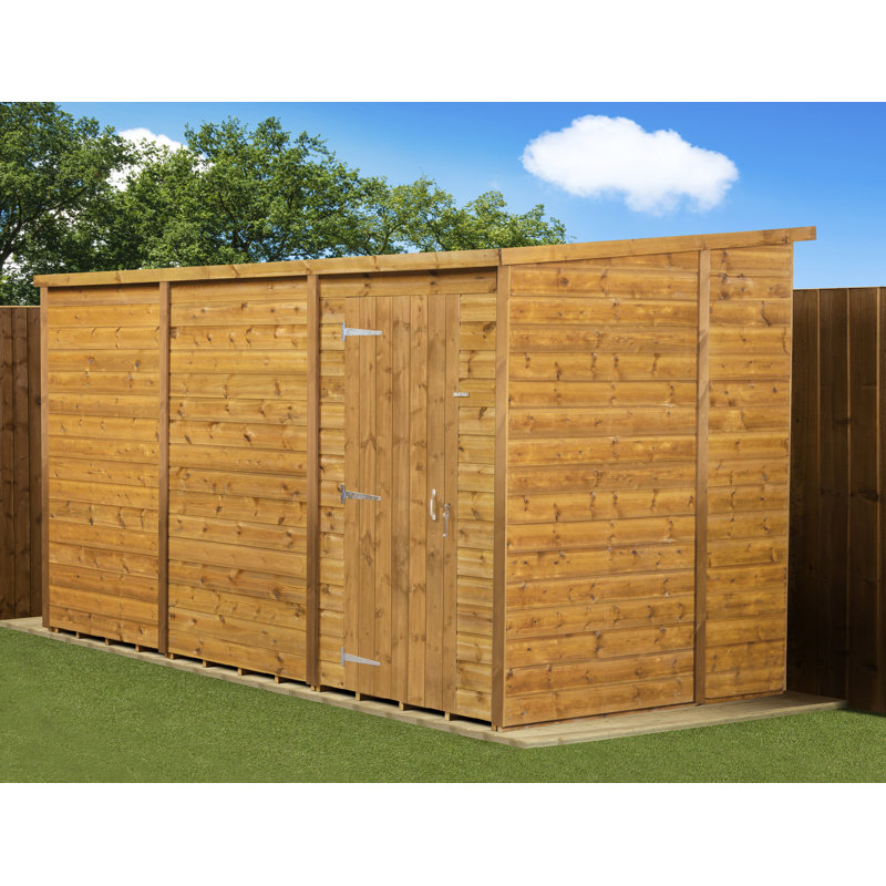 Modular Pent Garden Shed  12X6 No Windows