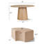 Ensemble de table de salle à manger pour 4 personnes avec table ronde unie et 4 chaises rembourrées en velours-132433218-133988924