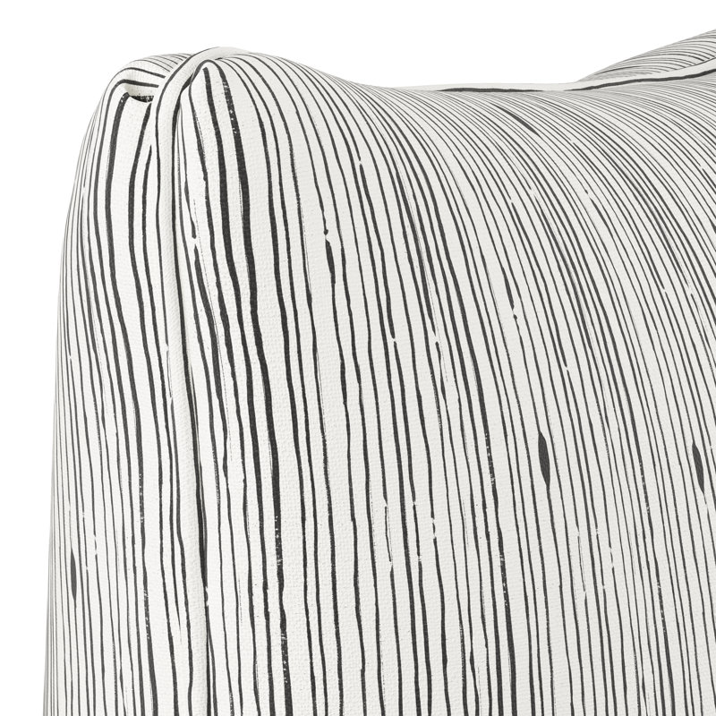 Striped Cotton Reversible Throw Pillow
