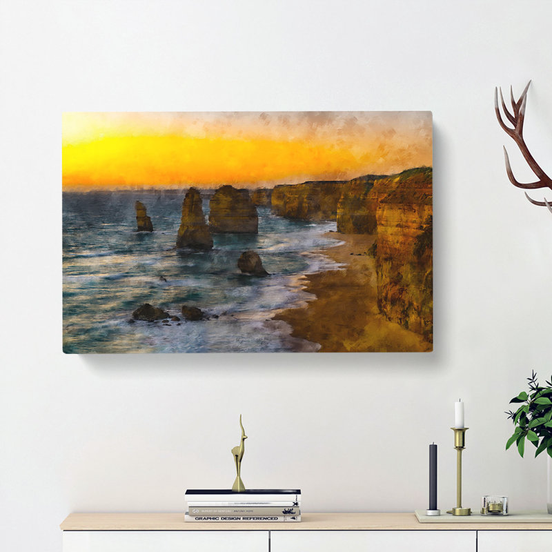 Sunset over the Twelve Apostles - Wrapped Canvas, 35cm H x 50cm W x 3cm D