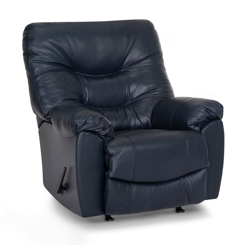 Eugenie 38" Wide Manual Rocker Standard Recliner, Navy