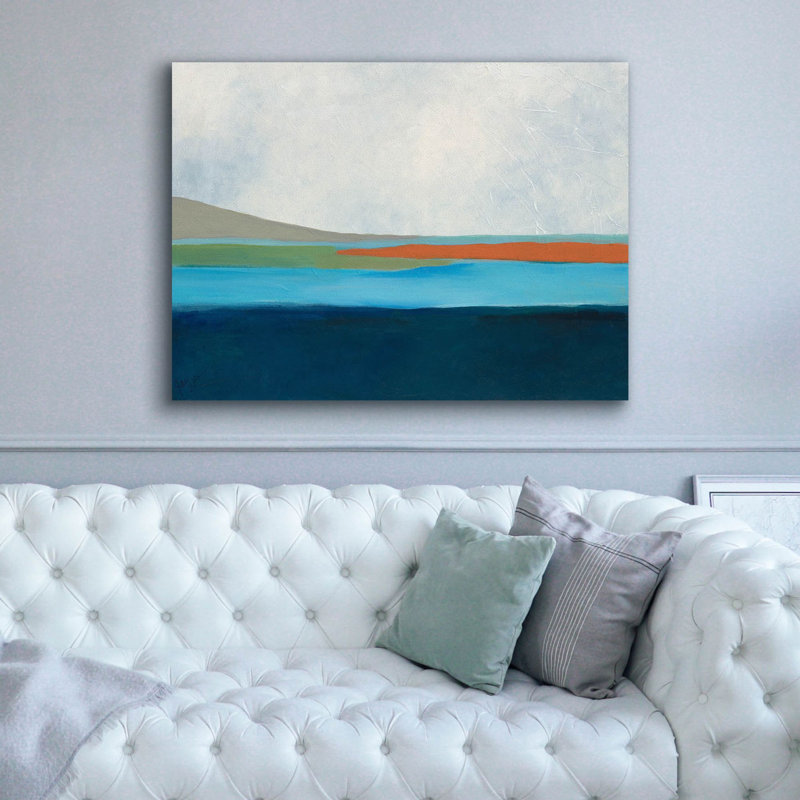 'Layered Earth 4' by Jan Weiss Canvas Wall Art, 40" H x 54" W x 1.5" D