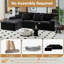 Canapé modulaire modulaire Cloud avec méridienne, canapé long en forme de L à gauche avec assise profonde et canapé 3 places désossé surdimensionné pour le salon-735584718