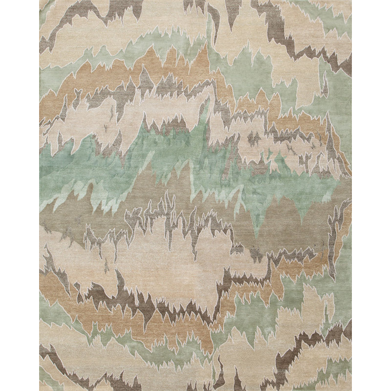 Contemporary Abstract Area Rug, Rectangle 5' x 7'