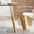 Malhar Marble Dining Table, Modern Rectangle 55" Dining Room Table with Gold Hairpin Legs-536944600