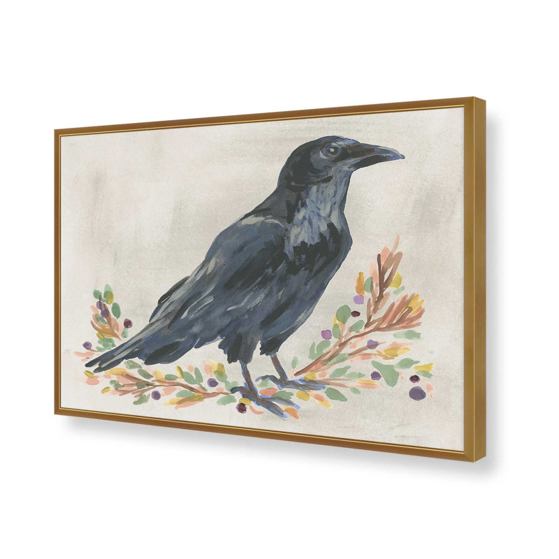 «Harvest Raven I» par June Erica Vess, reproduction d'art, H 18 po x l 12 po, Impression sur cadre ouvert sans papier mat