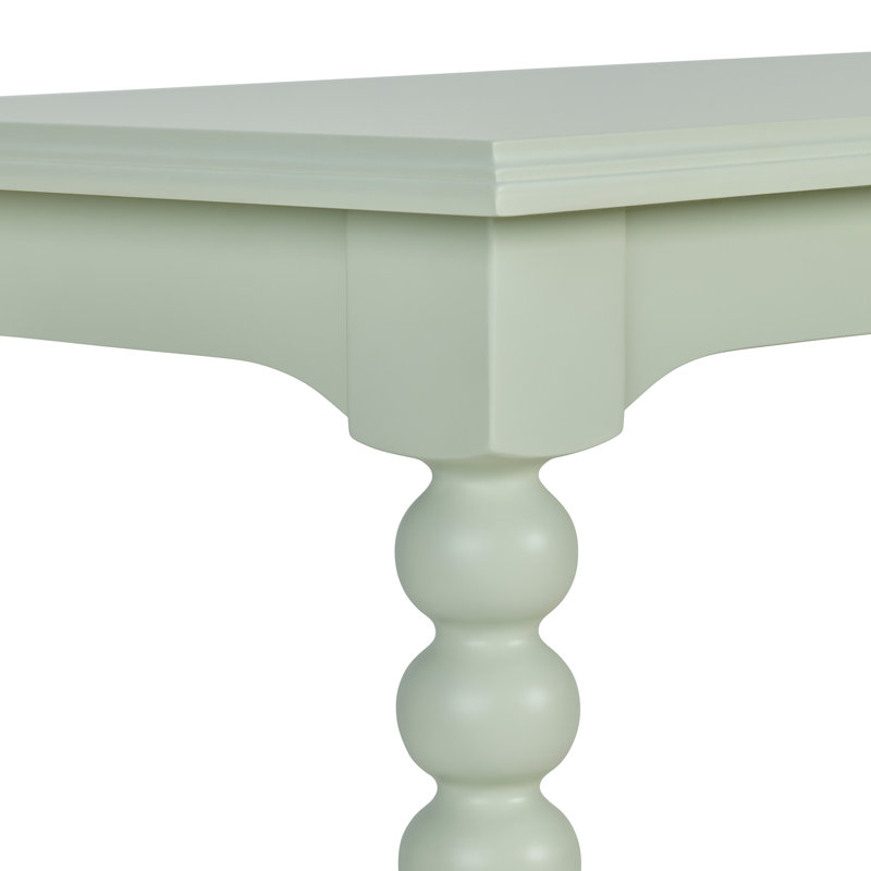 142cm Solid Wood Console Table, 76cm H x 142cm W x 34cm D, Pale Olive