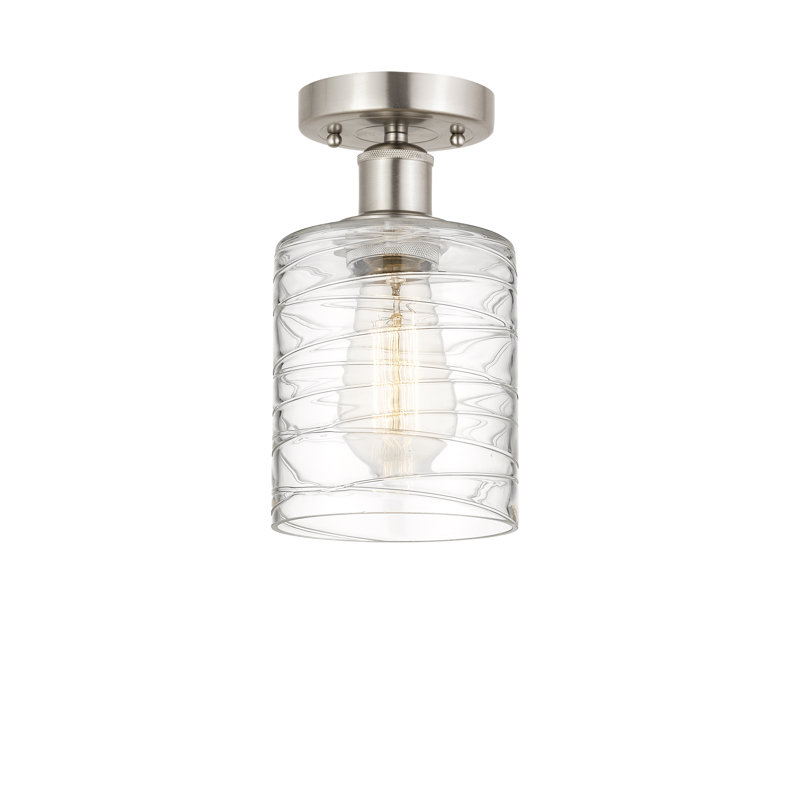 Plafonnier semi-encastré 5 lumières Anelise, Nickel satiné brossé