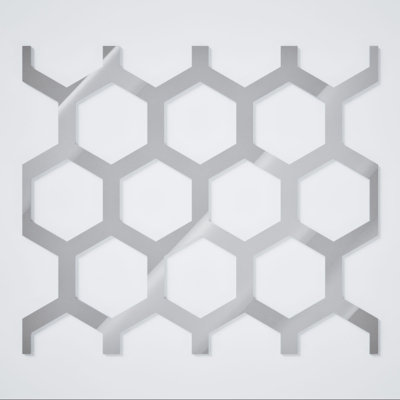 Panneaux muraux décoratifs en acrylique Westmore, grand, l 15 1/2 po x H 23 3/8 po x T 1/8 po, gris