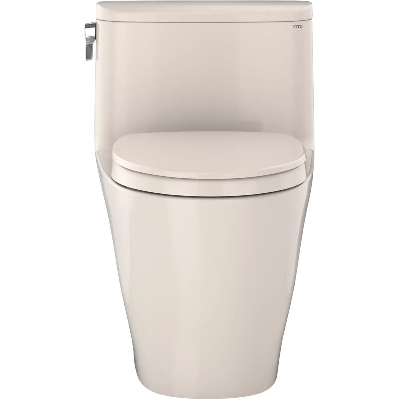 TOTO® Nexus® One-Piece Elongated 1.28 GPF Universal Height Toilet with CEFIONTECT® and SS124 SoftClose Seat, WASHLET®+ Ready, Sedona Beige