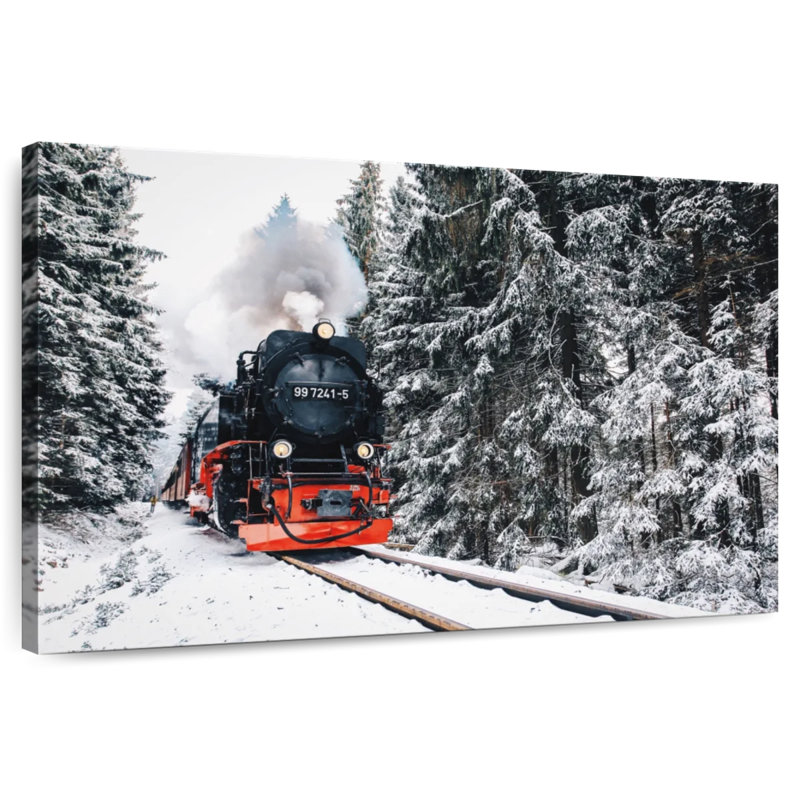 Snowy Steam Train