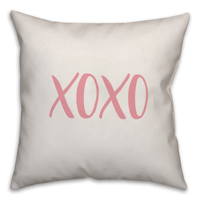  Coussin Xoxo, Blanc / rose, Coussin décoratif
