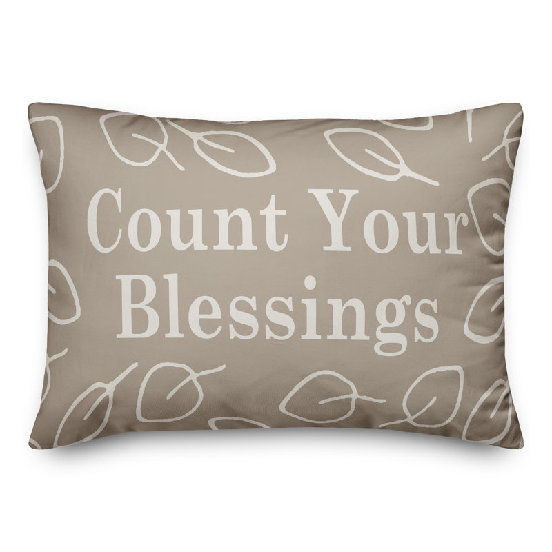  Housse et insert d'oreiller rectangulaire Count Your Blessings