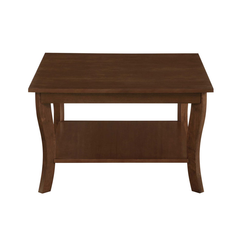 Carbin 30" Coffee Table with Shelf, Espresso
