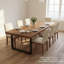 Table de salle à manger rectangulaire en bois massif