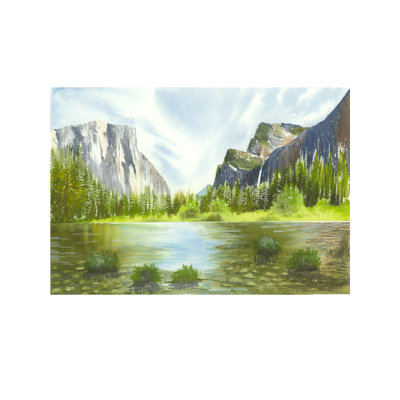 Vallée de Yosemite | Aquarelle sur papier | Par Asmita Atre