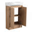 Meuble-lavabo autoportant de 23 po avec lavabo et portes à fermeture douce-1881688894
