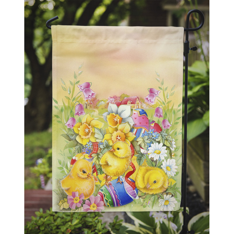 Aswar Double Sided Polyester Easter Garden Flag, 15" H  x 11" W