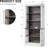 5-Tier Roman Column Bookshelf with LED Lights, Adjustable Shelves Storage Organizer for Home Office