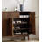 Solid Black Walnut Shoe Cabinet with Slatted Doors