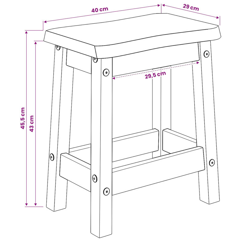 Counter Stool, Black/Natural