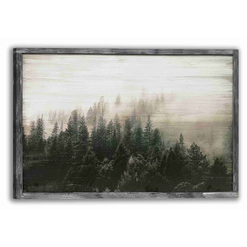 " Distant View Of Pine Forest ", H 16 po x l 24 po x P 1,5 po