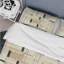 Ensemble de housse de couette géométrique Beige And Grey Minimalist Grid Harmony-1944466644