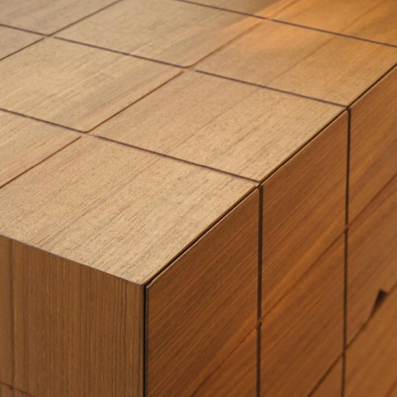 Solid Wood Six-Drawer Sideboard