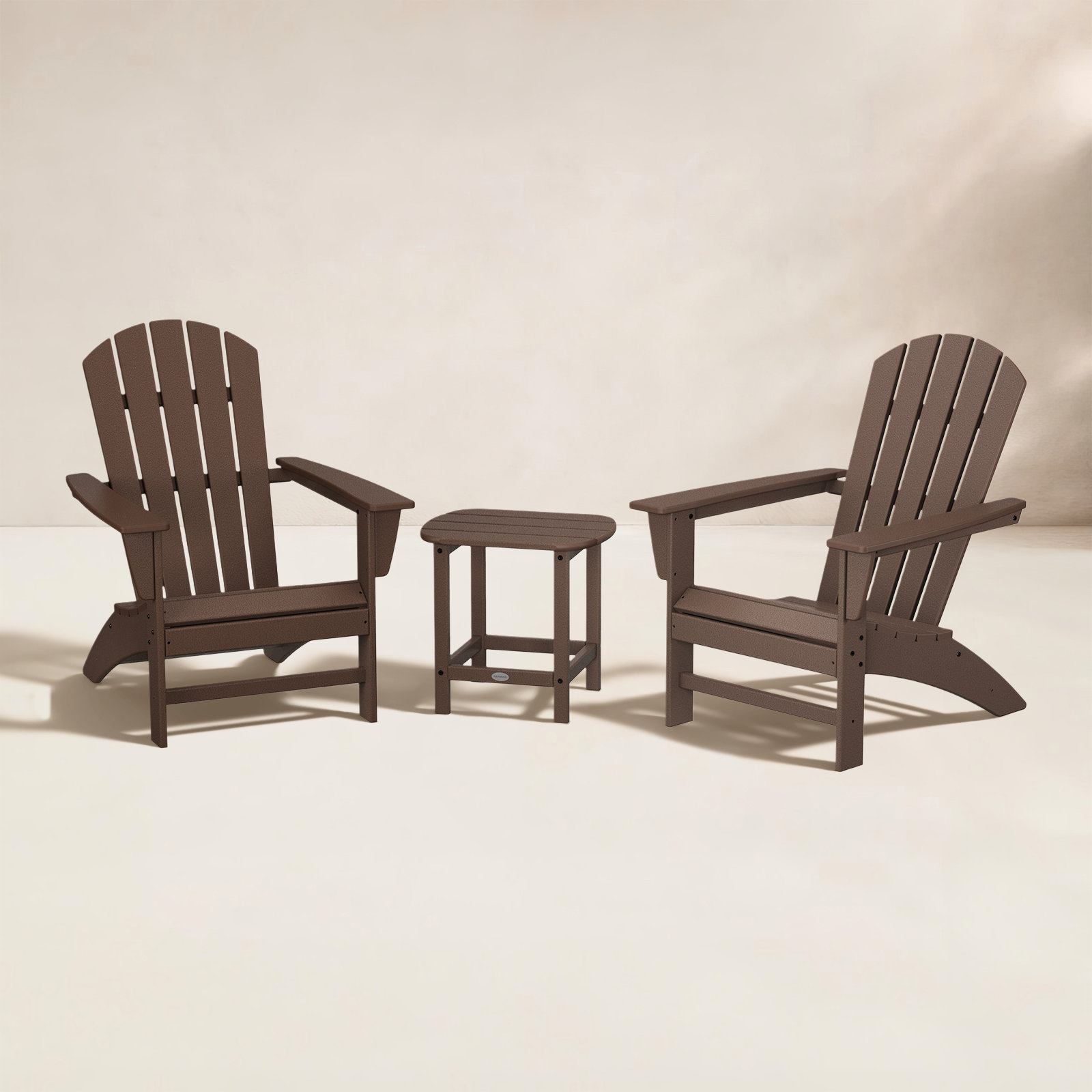 POLYWOOD® Nautical 2-Person Patio Seating Group, Mahogany