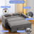 61" Convertible Pull-Out Sleeper Sofa Bed – Modern Loveseat With Adjustable Backrest & Built-In Storage-1402820180