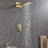 High-End Modern Luxury 3-Function Shower Faucet Set, Complete Shower System with 22" x 9" Waterfall & Rainfall Shower Head, Handheld Shower and Pressure Balancing Valve-85121179