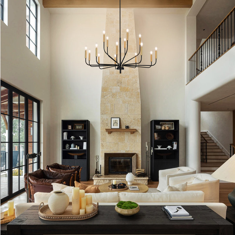 15 - Lights Traditional Chandelier Candle Chandelier Farmhouse Chandelier Dining Room Chandelier Chandeliers For Dining Room