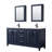 Daria 72'' Double Bathroom Vanity with Carrara Marble Top-48462083-80205458-118618569