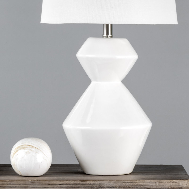 Lampe de table blanche 27,5 po Mongillo