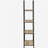 Retro oak and beach gray 5-tier bookshelf