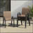 Set of 4 Stackable Outdoor Dining Chairs with Durable Metal Frame for All-Weather Use-1331684807-1331684858