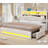 Upholstered Bed Frame With 4 Drawers-966360066-940021755