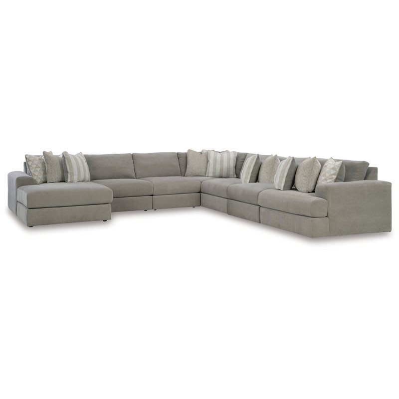 Canapé modulaire 6 pièces Avaliyah, H 37 po x l 157 po x P 160 po, Orienté à gauche (vu de face)
