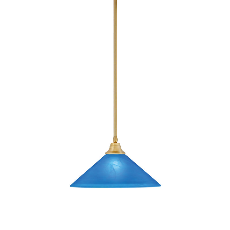 Luminaire suspendu simple à 1 lumière Edge, Laiton
