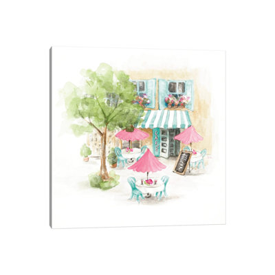 «Paris Cafe» par Lanie Loreth - Giclée sur toile tendue avec châssis