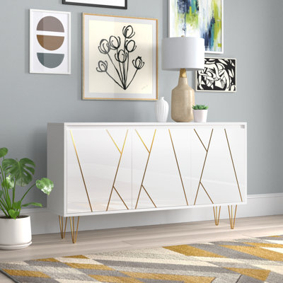 Buffet Ammanda de 63 po avec finition ultrabrillante